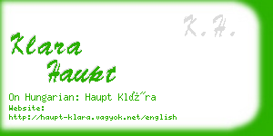 klara haupt business card